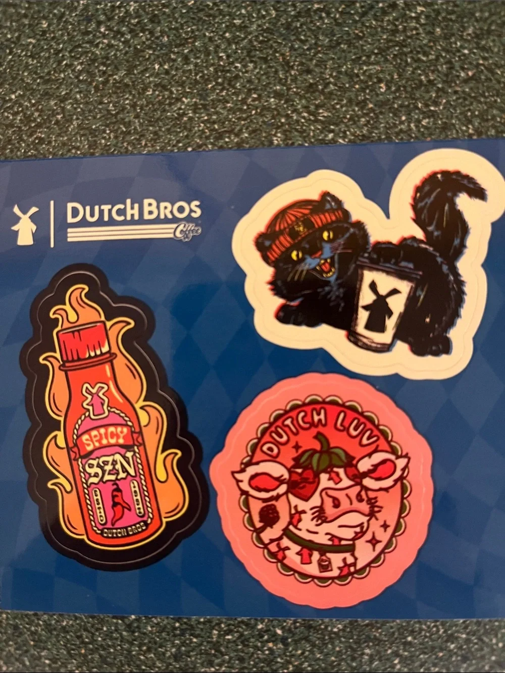 NEW DUTCH BROS RARE STICKER SHEET WITH 3 FAN FAV STICKERS!!